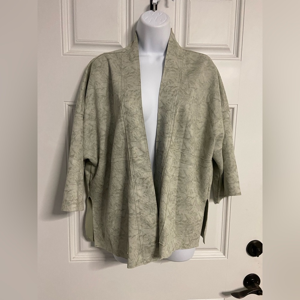 SOLITAIRE Sage Open-Front KIMONO Jacket